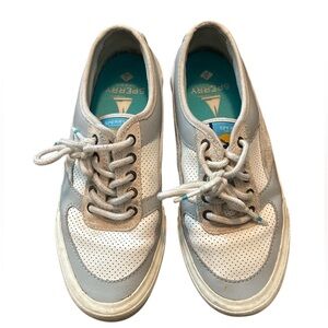 Sperry Light Gray and White Womens Size: 7